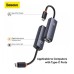 BASEUS LITE SERIES 1000MBPS ETHERNET ADAPTER USB-A TO RJ45 LAN PORT (GREY)