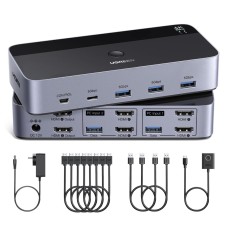 UGREEN 2 MONITOR 2 COMPUTER HDMI KVM SWITCH AK500 (85719)