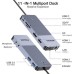 QGeeM USB 3.0 Docking Station, USB C Hub to HDMI Multiport Adapter, USB Hub Dual HDMI VGA Monitor Triple Display Portable Laptop USB Dock