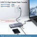 QGeeM USB 3.0 Docking Station, USB C Hub to HDMI Multiport Adapter, USB Hub Dual HDMI VGA Monitor Triple Display Portable Laptop USB Dock