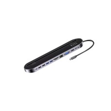 ROCK 12 In 1 Type-C 100W PD Fast Charge Docking Station with Stand