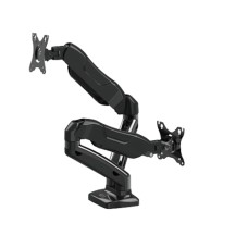 Kaloc KLC V28 17-27 inch LCD/LED Monitor Dual Arm Desk Mount Stand with Height Adjustable Gas Spring